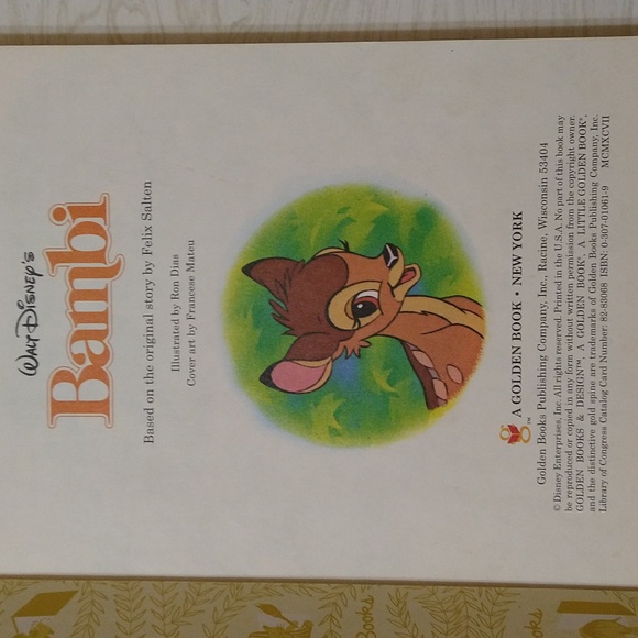 Vintage A Little Golden Book Walt Disney's "Bambi" Children's Book - Picture 3 of 3